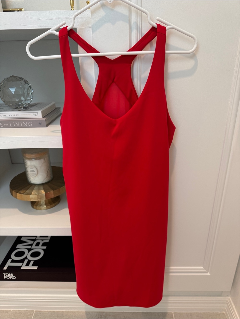 Spanx Red Sleeveless V-Neck Racerback Shift Dress Size L